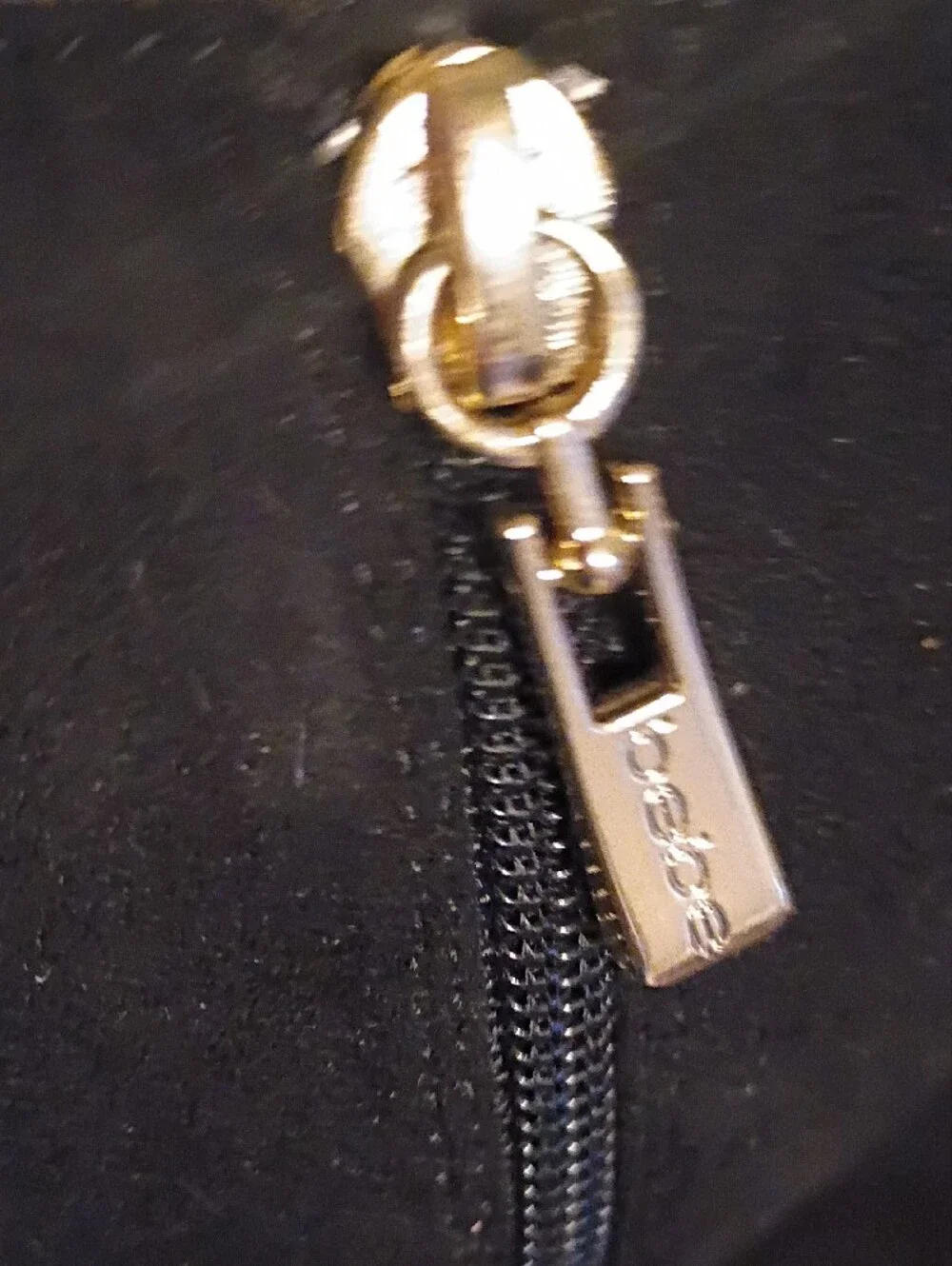 Bebe Black Knee-High Stiletto Boots with Gold Chain Detail Size 10